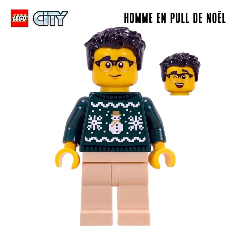 Minifigure LEGO® City - L'homme en pull de Noël