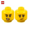 Tête de minifigurine (2 faces) Femme hargneuse / inquiète - Pièce LEGO® 101417