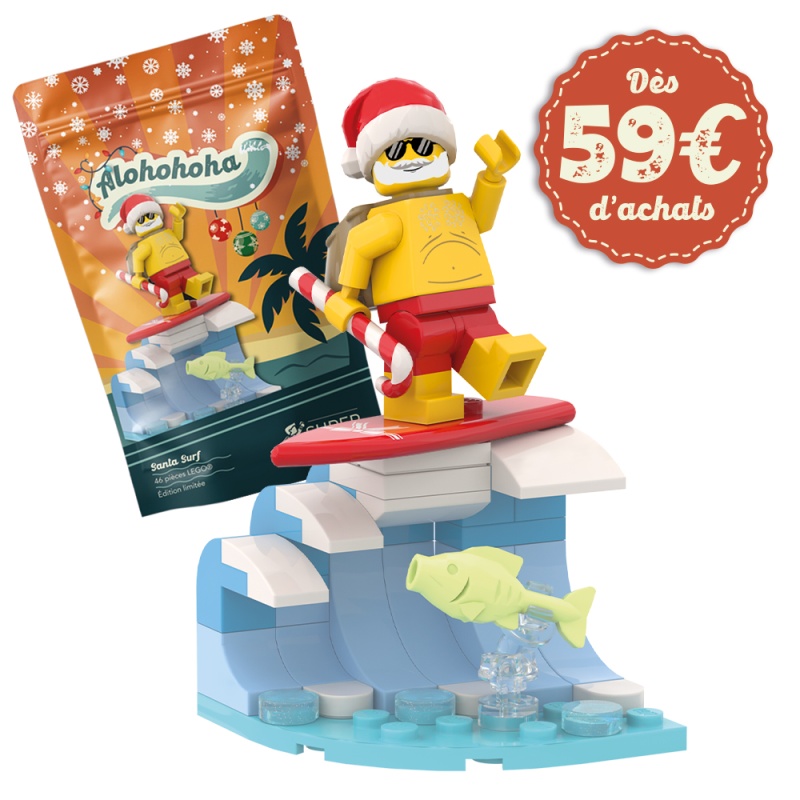 Pack Santa Surf exclusif - LEGO® Super Briques personnalisé