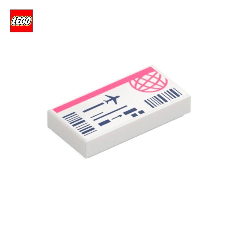 Tile 1x2 Airline Ticket - LEGO® Part 110389