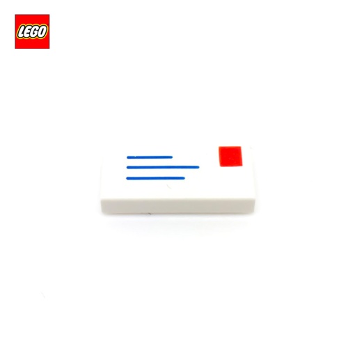 Tuile 1x2 motif enveloppe - Pièce LEGO® 3069bp01