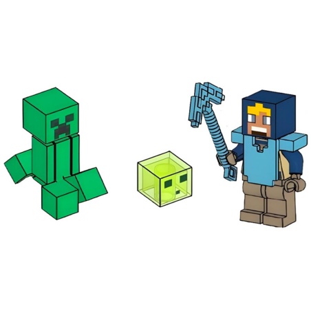 Héro avec Slime et Creeper - Polybag LEGO® Minecraft 662508