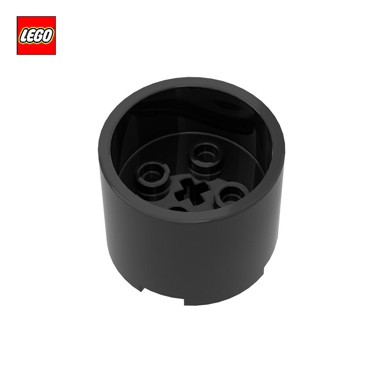 Brick Round 3 x 3 x 2 Recessed Center with 2 x 2 Studs and Axle Hole - LEGO® Part 73111