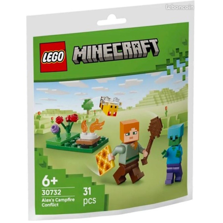 Conflit au feu de camp d'Alex - Polybag LEGO® Minecraft 30732