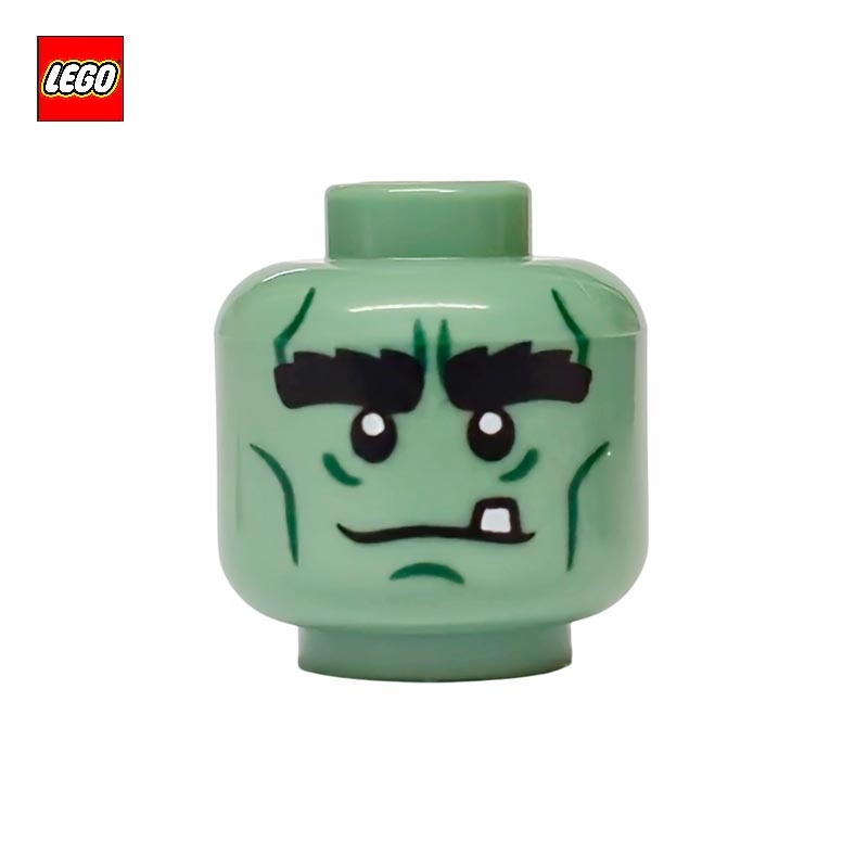 Minifigure Head Green Monster  - LEGO® Part 112489