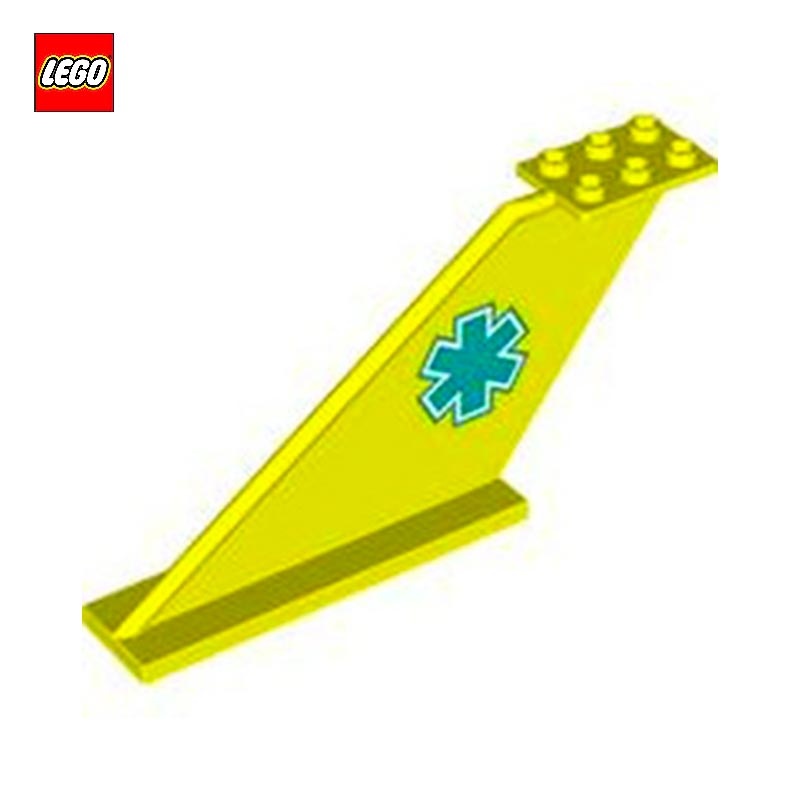 Tail 12 x 2 x 5 with Star of Life print - LEGO® Part 111677