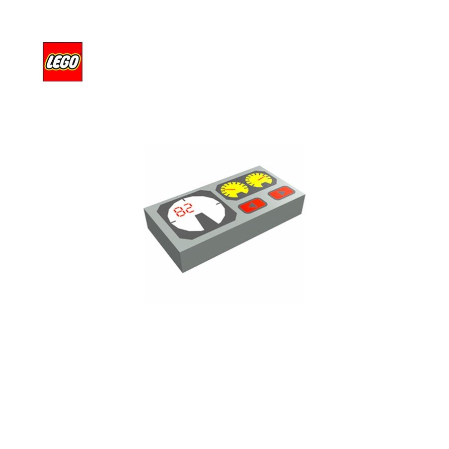Tuile 1x2 panneau à cadrans - Pièce LEGO® 50290