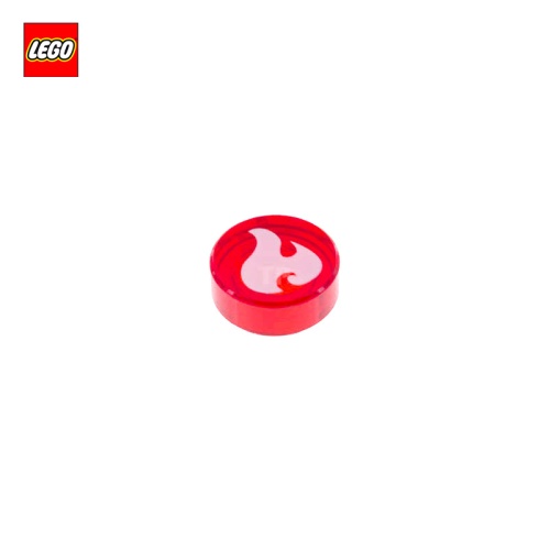Tuile ronde 1x1 motif Flamme - Pièce LEGO® 20301