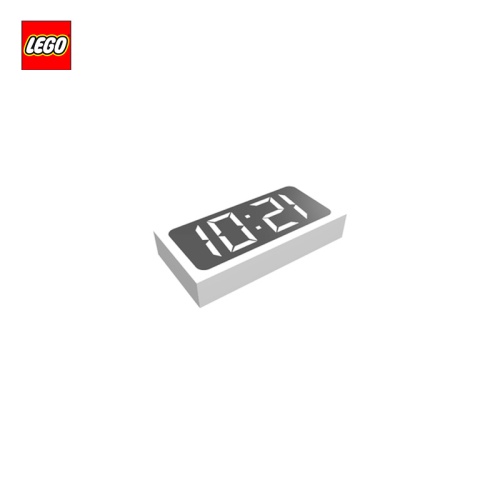 Tuile 1x2 horloge digitale - Pièce LEGO® 81268