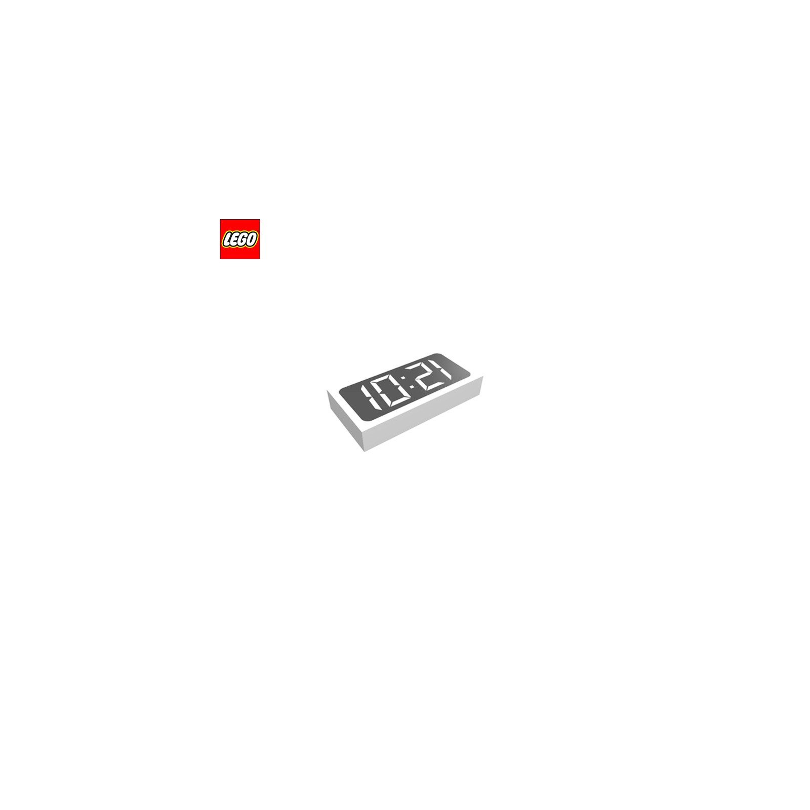 Tuile 1x2 horloge digitale - Pièce LEGO® 81268