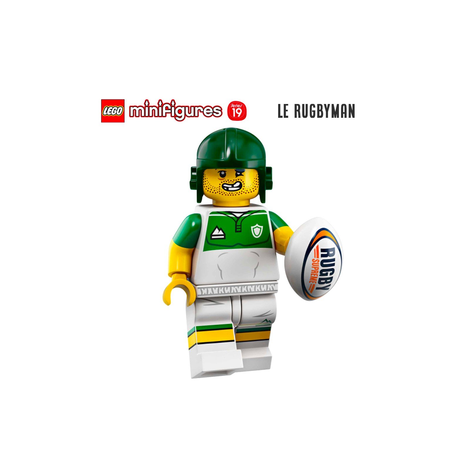 Minifigure LEGO® Série 19 - Le Rugbyman