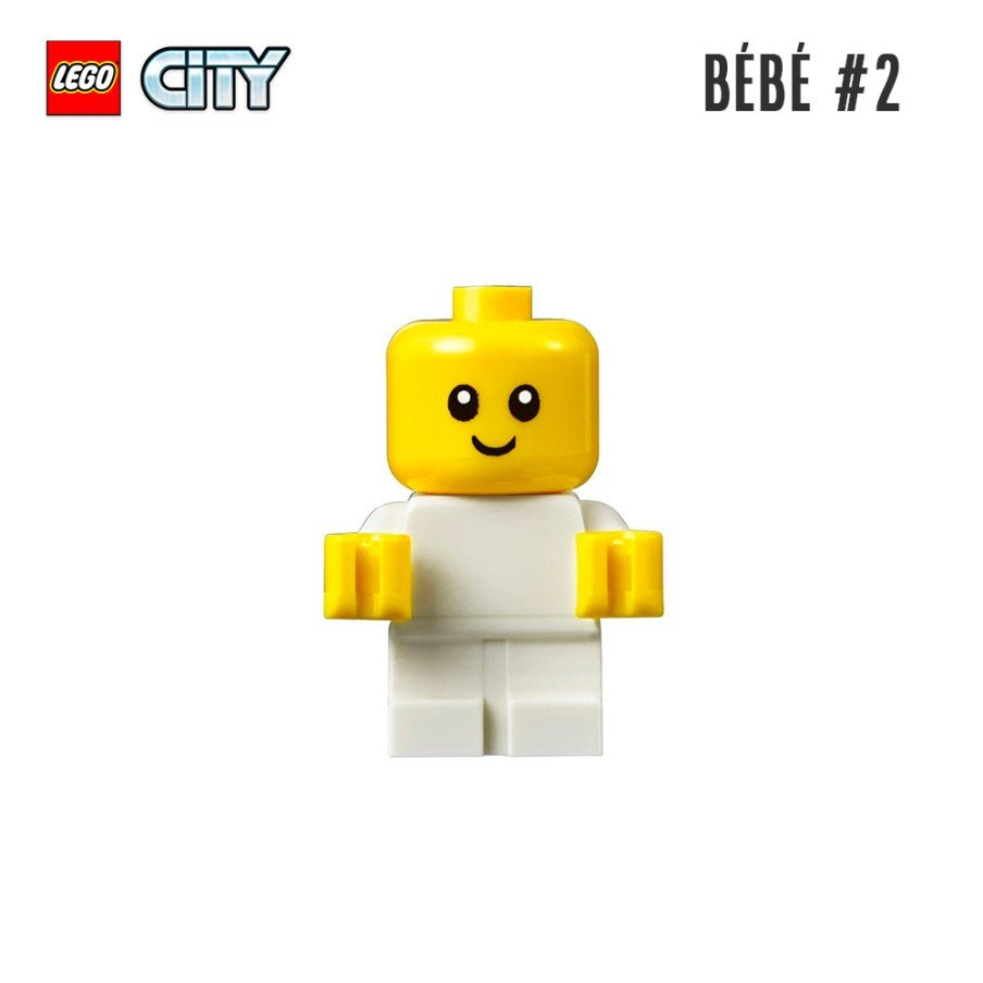 Minifigure LEGO® City - Bébé blanc - Super Briques