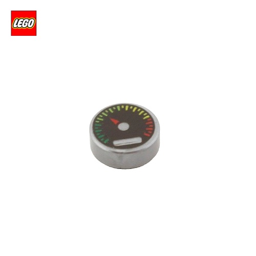 Tuile ronde 1x1 motif Cadran à aiguille - Pièce LEGO® 13541