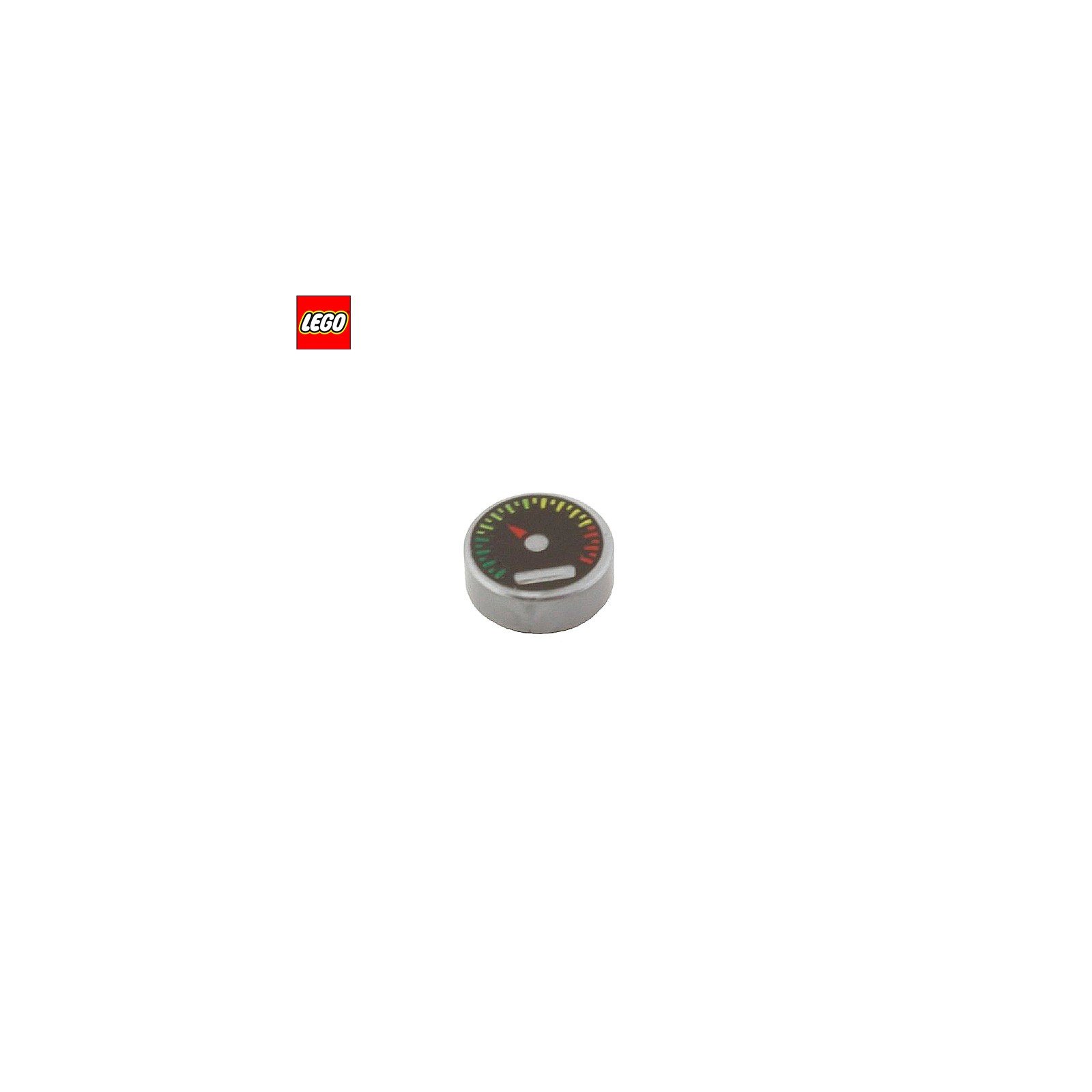 Tuile ronde 1x1 motif Cadran à aiguille - Pièce LEGO® 13541