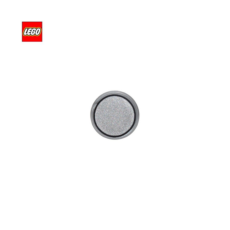 Tuile ronde 1x1 bouton argenté - Pièce LEGO® 25313