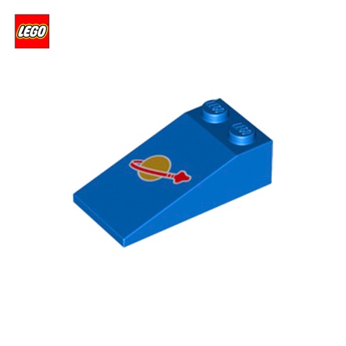 Brique inclinée 18° 4x2 Classic Space Logo - Pièce LEGO® 47699