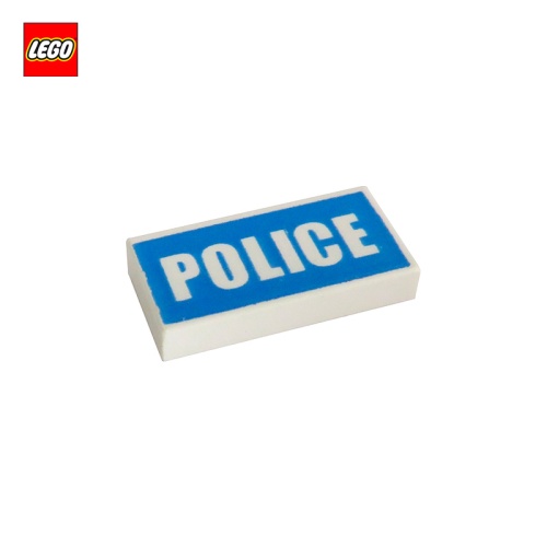 Tuile 1x2 Police - Pièce LEGO® 93073