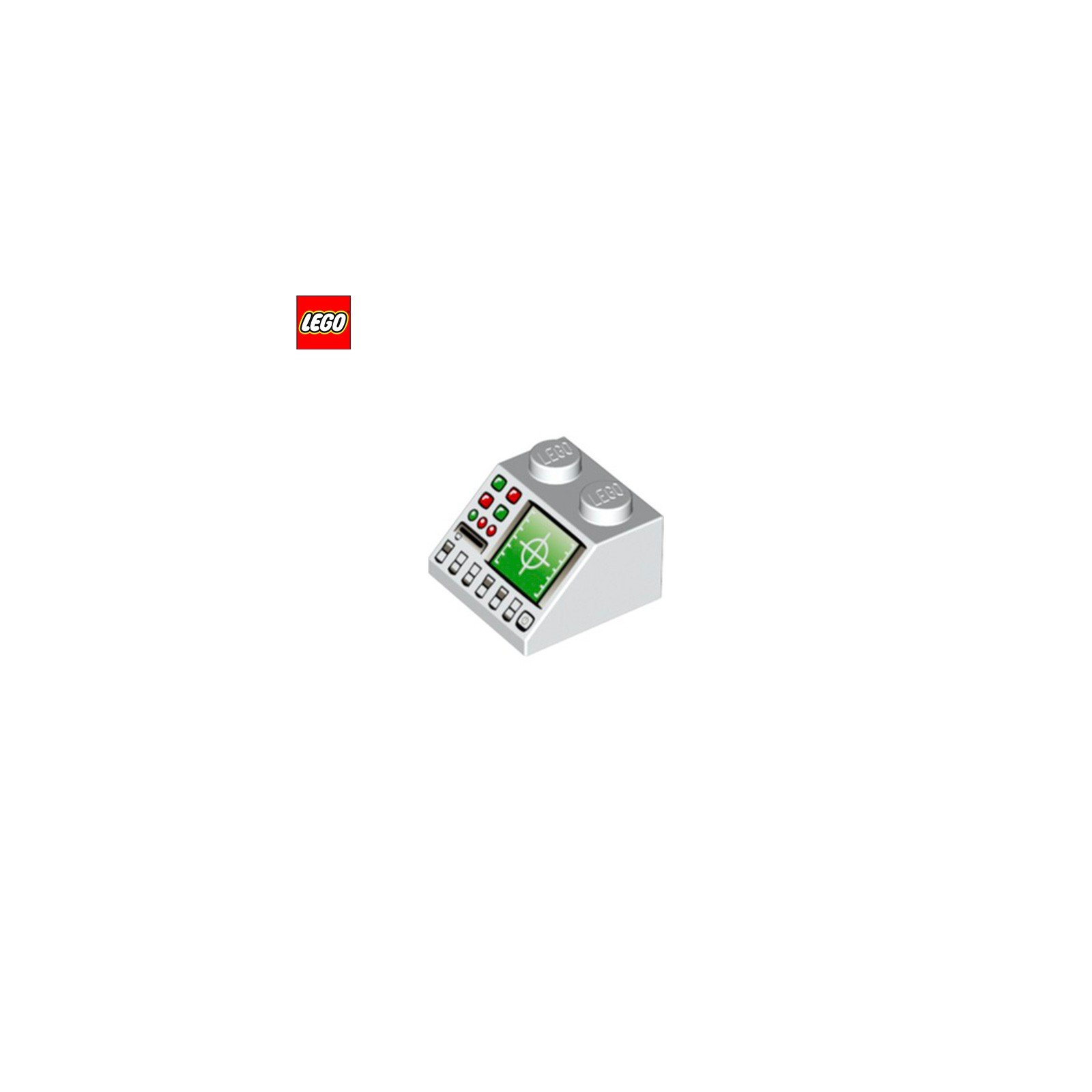 Brique inclinée 45° 2x2 écran de radar à boutons - Pièce LEGO® 46097