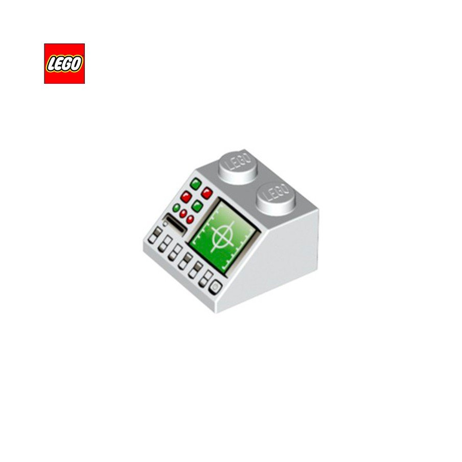 Brique inclinée 45° 2x2 écran de radar à boutons - Pièce LEGO® 46097