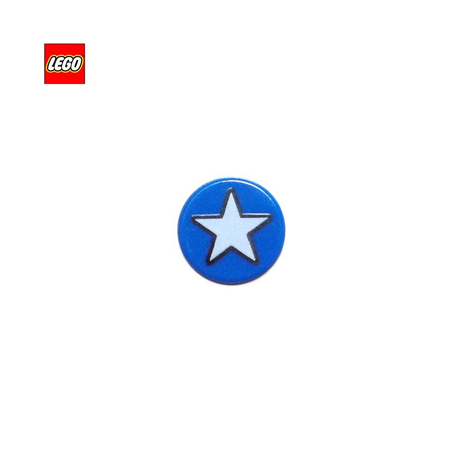 Tuile ronde 1x1 motif étoile - Pièce LEGO® 25201