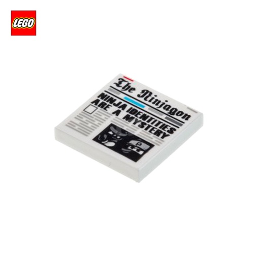 Tuile 2x2 motif journal "The Ninjagon" - Pièce LEGO® 39338