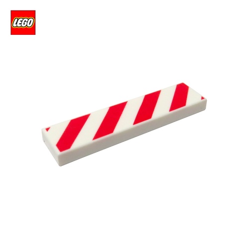 Tuile 1x4 Bandes rouges - Pièce LEGO® 19973