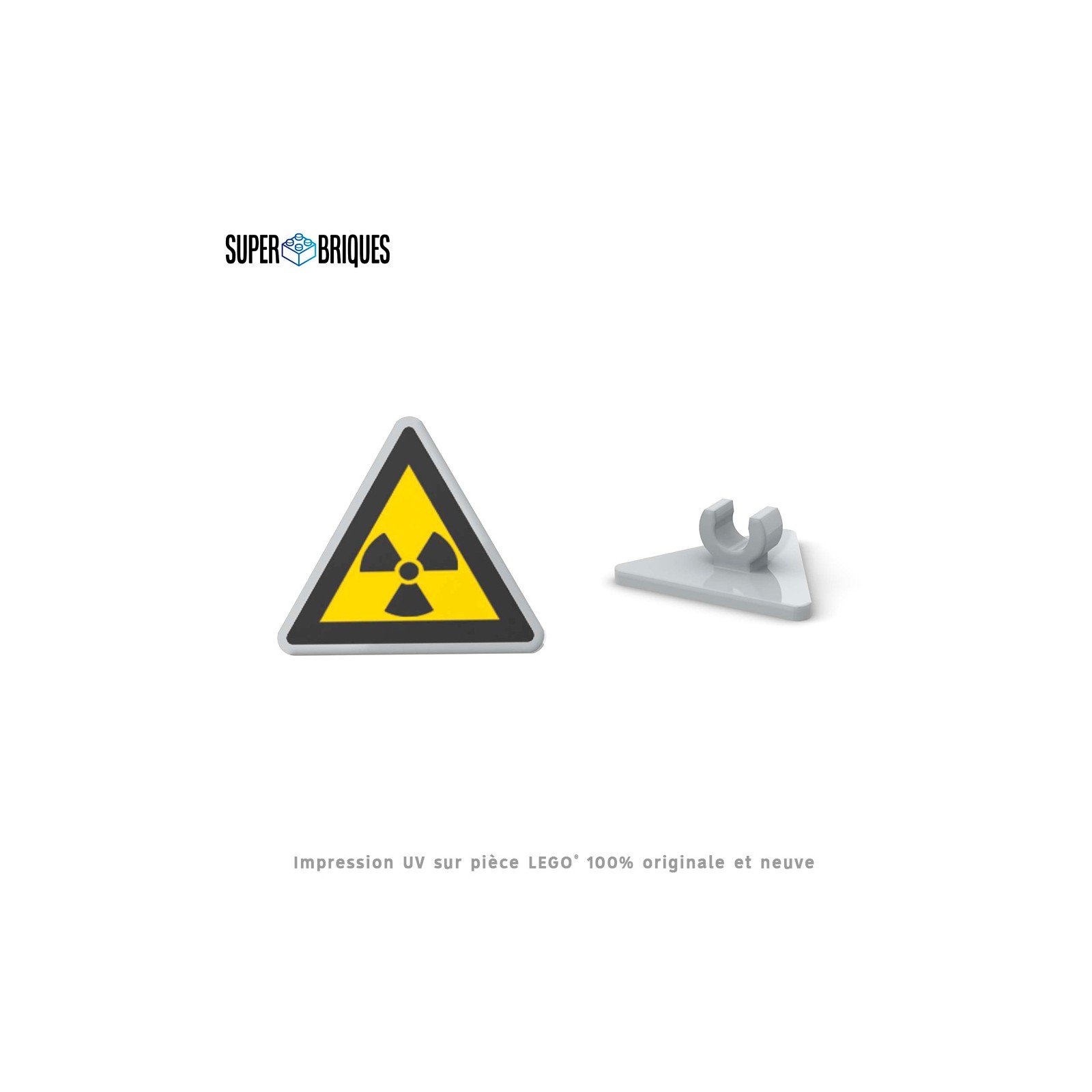 Panneau Danger radioactivité - Pièce LEGO® customisée