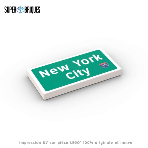Panneau de ville New York city - Pièce LEGO® customisée