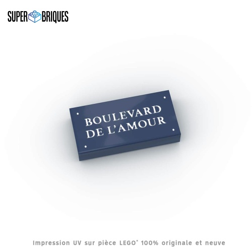 Panneau de rue "Boulevard de l'amour" - Pièce LEGO® customisée