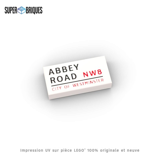 Panneau de rue anglais "Abbey Road" - Pièce LEGO® customisée