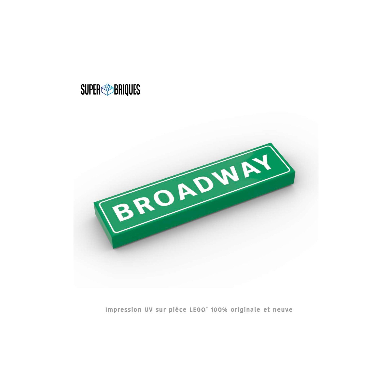 Panneau de rue New York "Broadway" - Pièce LEGO® customisée