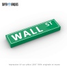 Panneau de rue New York "Wall Street" - Pièce LEGO® customisée