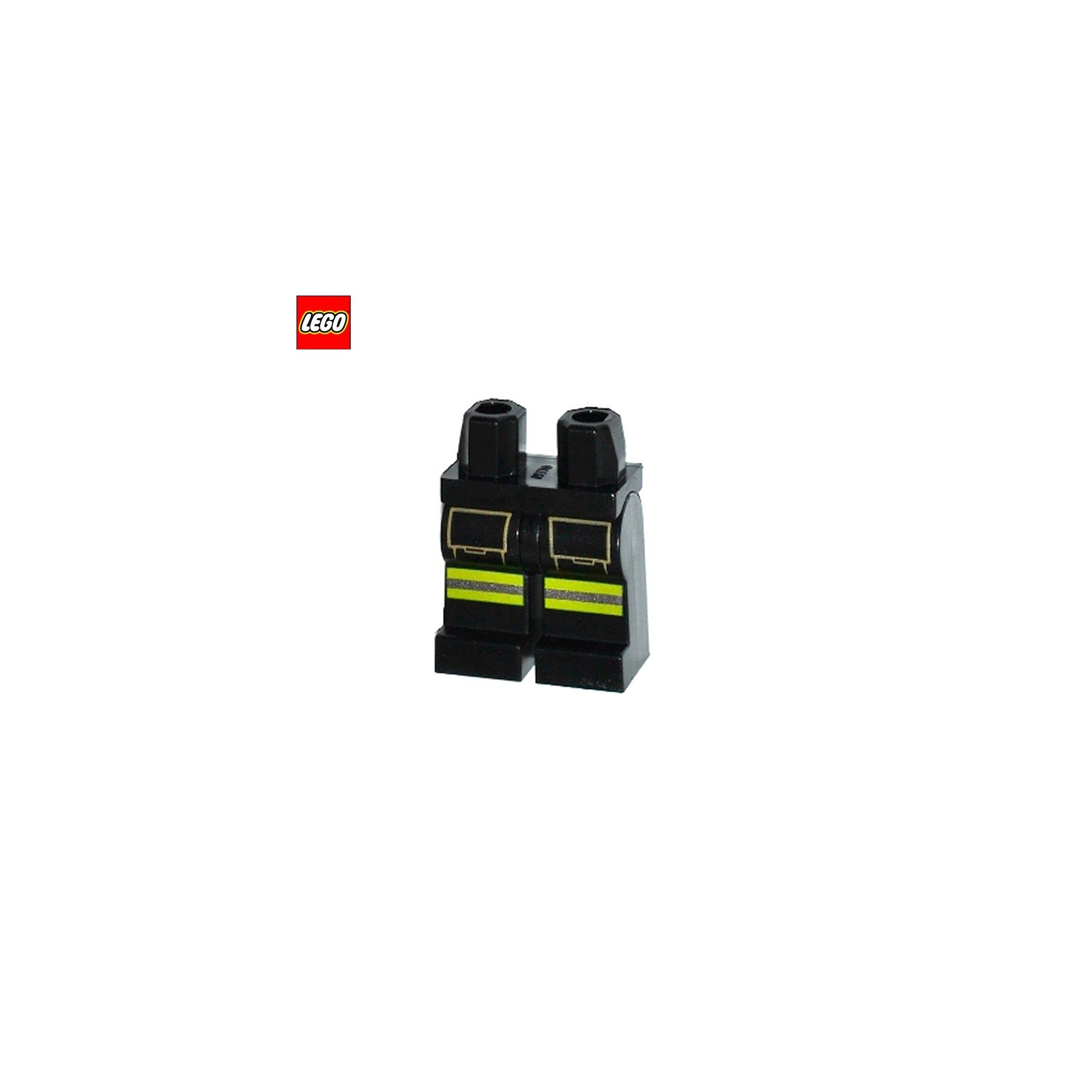 Jambes pour minifigurine avec bandes réfléchissantes (Pompier) - Pièce LEGO® 12530