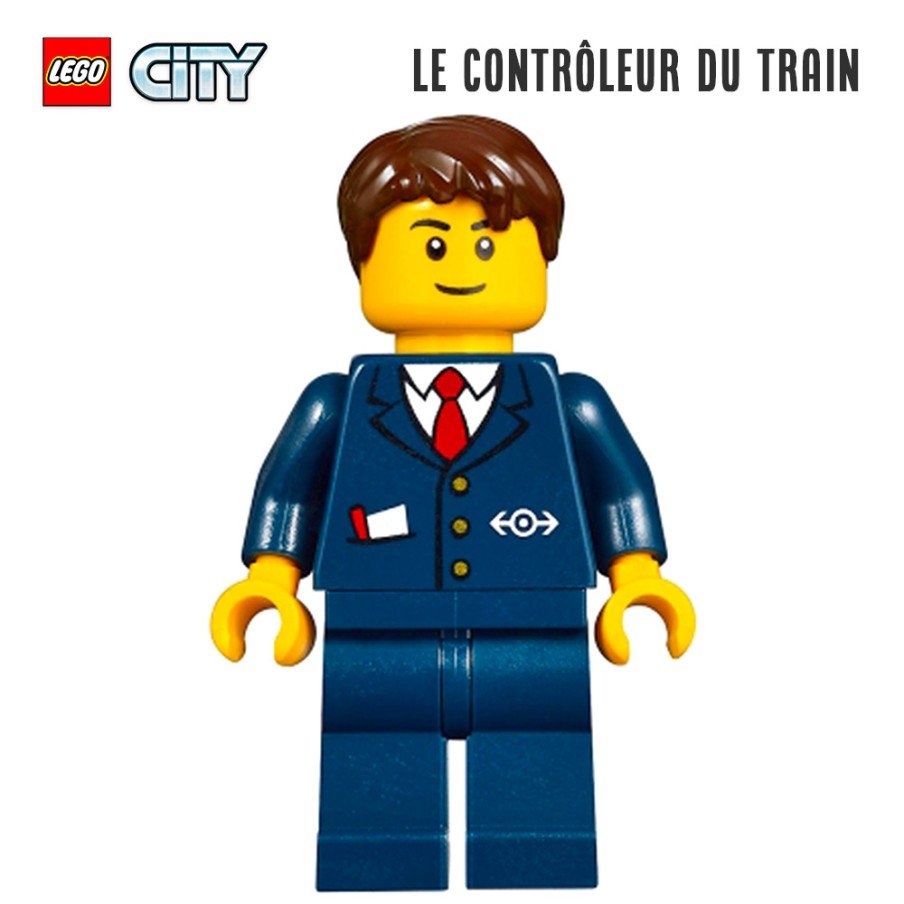 Minifigure LEGO® City - Le contrôleur du train