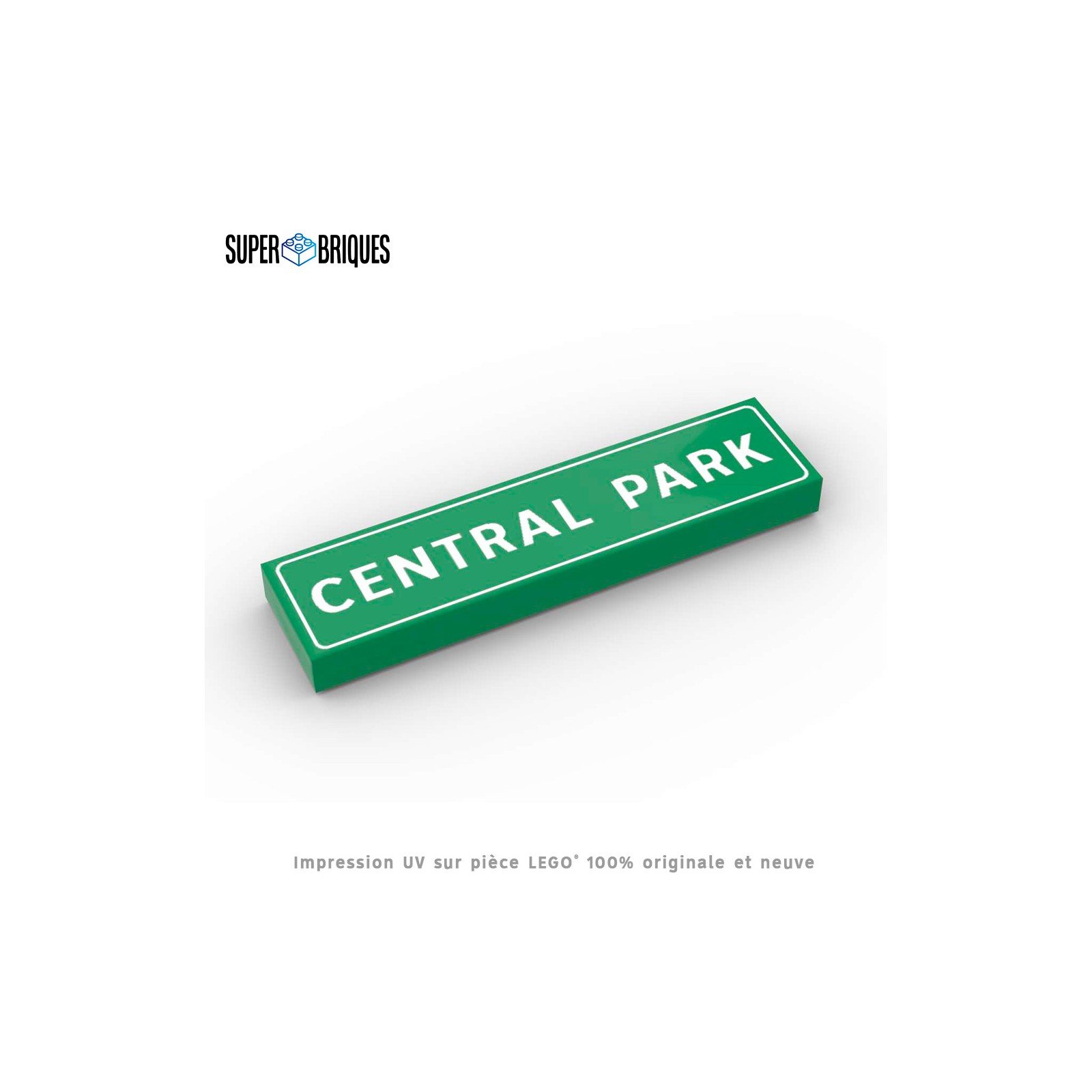 Panneau de rue New York "Central Park" - Pièce LEGO® customisée