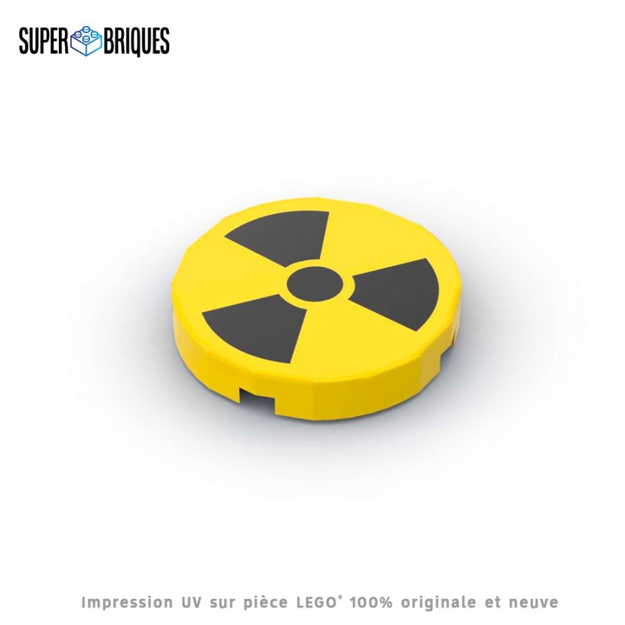 Tuile ronde 2x2 Radioactif - Pièce LEGO® customisée