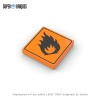 Panneau Danger "Inflammable" 2x2 - Pièce LEGO® customisée