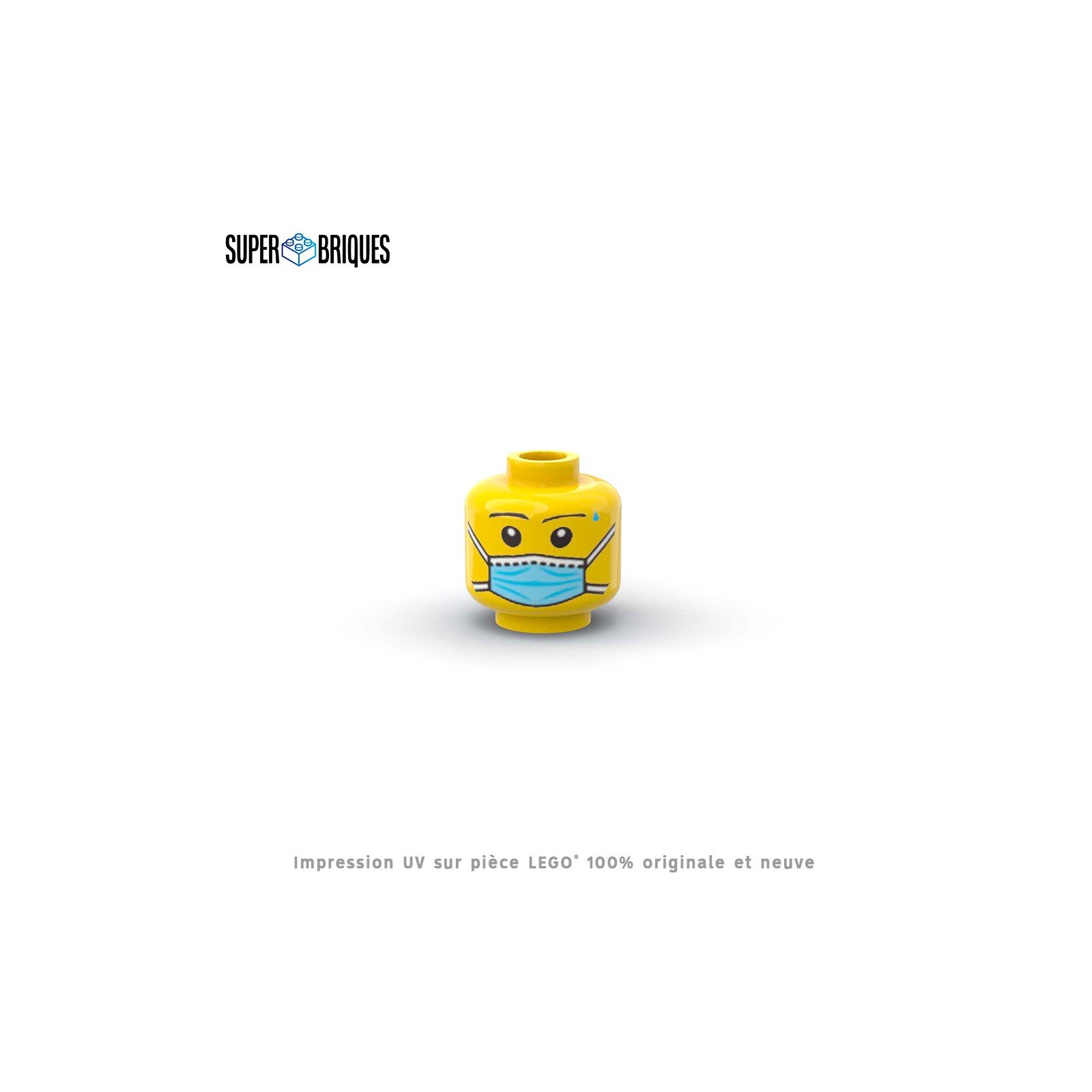 Tête de minifigurine masquée - Pièce LEGO® customisée