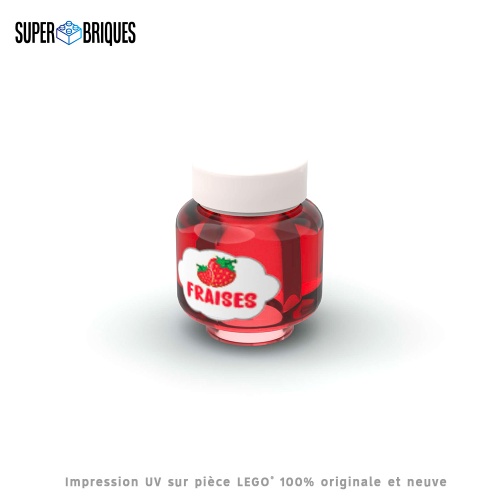 Pot de confiture aux fraises - Pièces LEGO® customisées