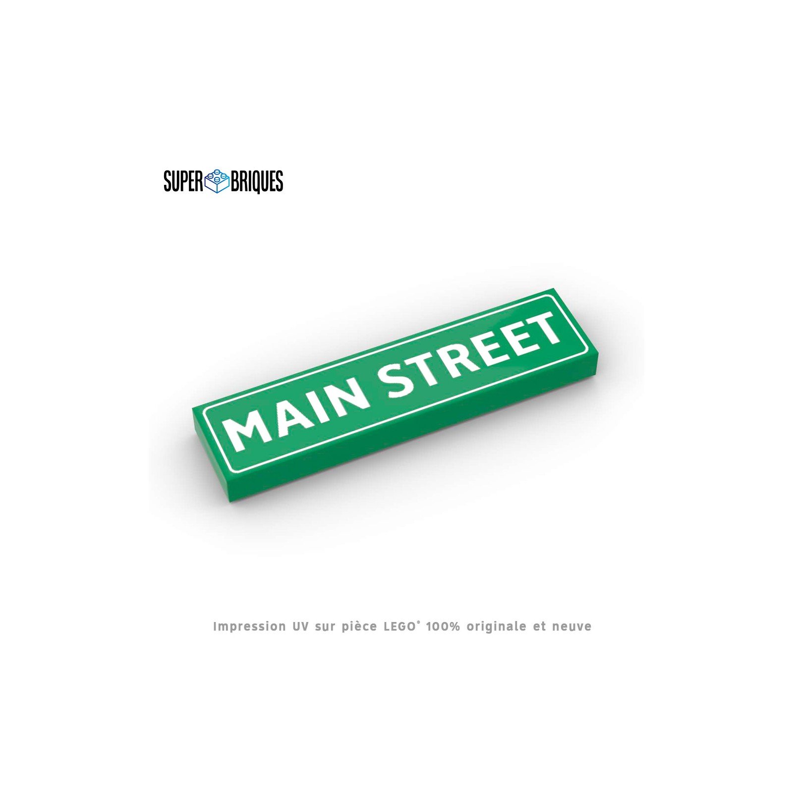 Panneau de rue U.S. "Main Street" - Pièce LEGO® customisée