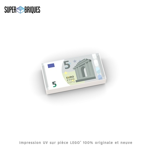 Billet de 5 Euros 1x2 - Pièce LEGO® customisée