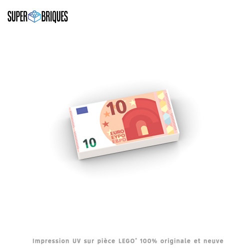 Billet de 10 Euros 1x2 - Pièce LEGO® customisée