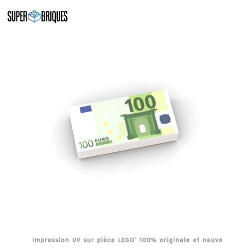 Billet de 100 Euros 1x2 - Pièce LEGO® customisée