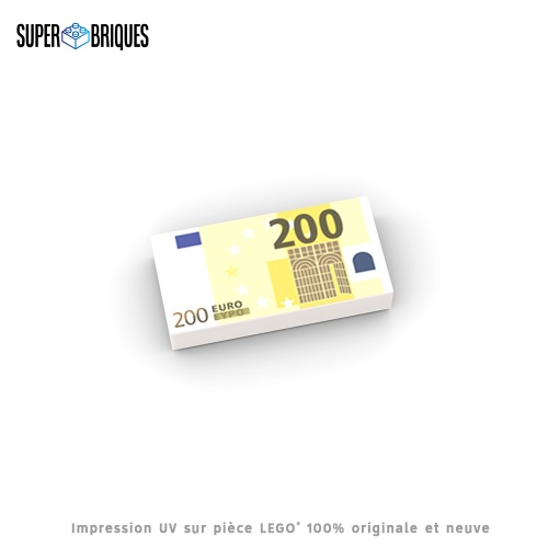 Billet de 200 Euros 1x2 - Pièce LEGO® customisée