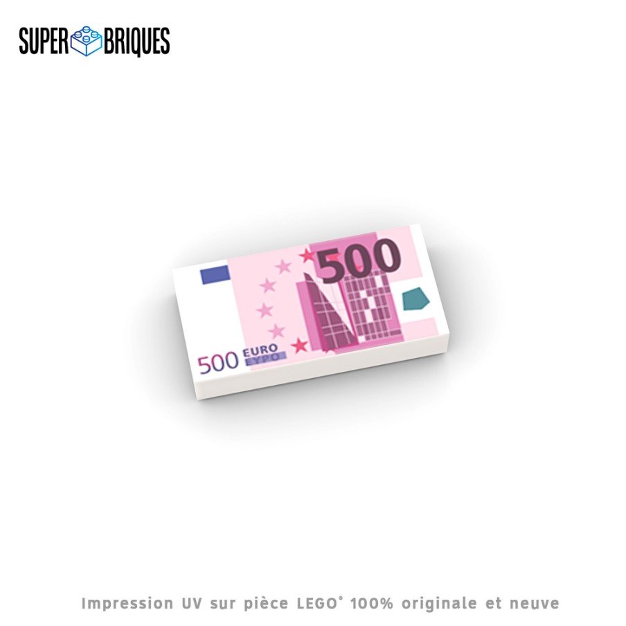 Billet de 500 Euros 1x2 - Pièce LEGO® customisée