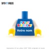 Torse de figurine à personnaliser "Happy Birthday" - Pièce LEGO® customisée