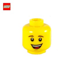 Tête de minifigurine homme souriant - Pièce LEGO® 37481