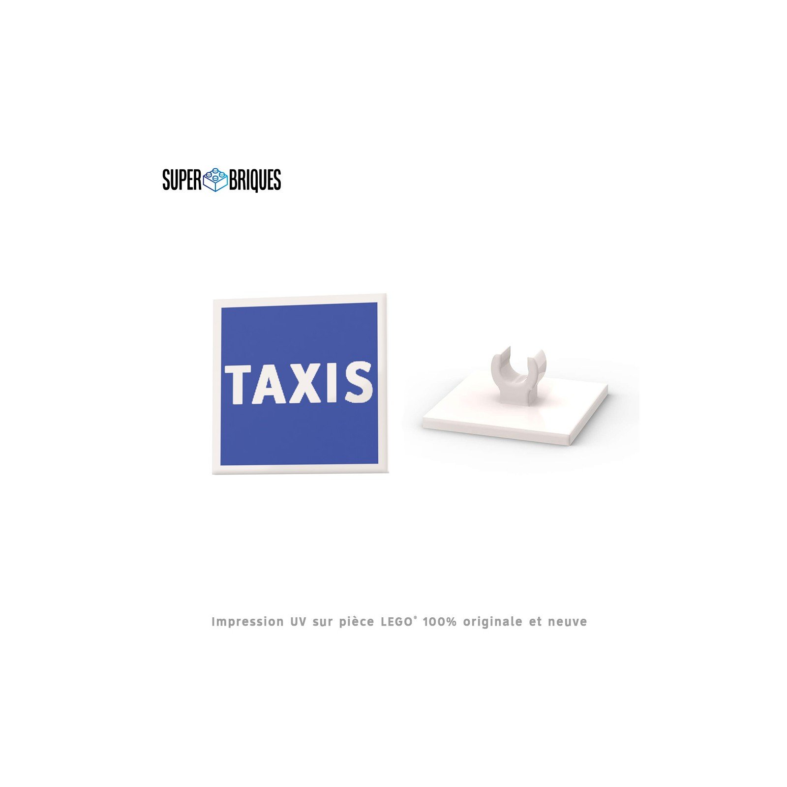 Panneau 2x2 "Taxis" - Pièce LEGO® customisée
