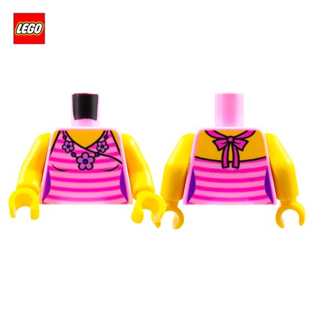 Torse (avec bras) femme avec haut rose - Pièce LEGO® 76382