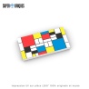 Tableau 2x4 "Abstraction de Mondrian" - Pièce LEGO® customisée